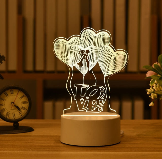 3D Led nachtlamp / decoratielicht