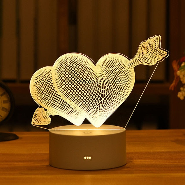 3D Led nachtlamp / decoratielicht