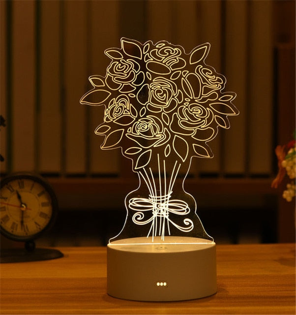 3D Led nachtlamp / decoratielicht