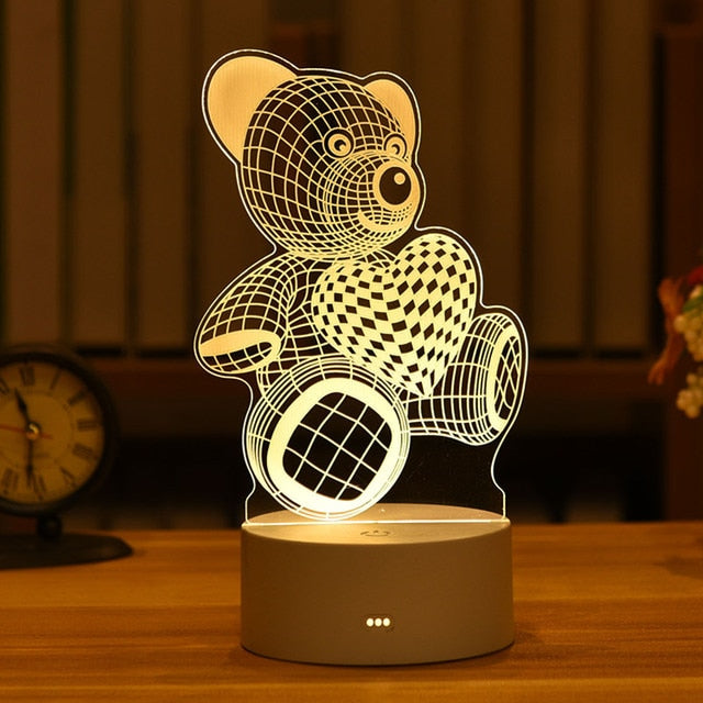 Kids 3D LED Creative Nachtlamp