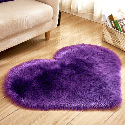 Heart Shape Fluffy Rug