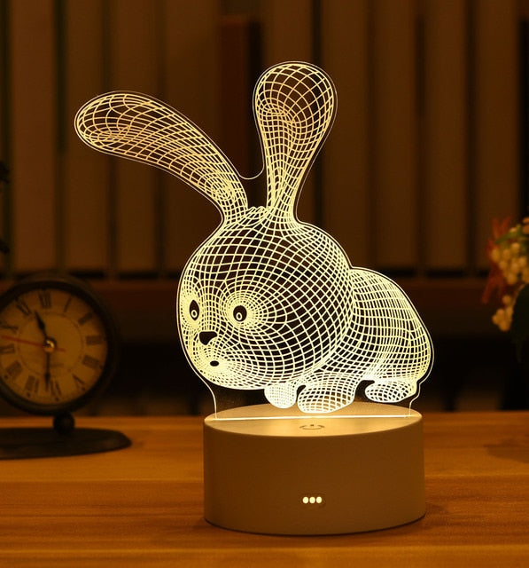 3D Led nachtlamp / decoratielicht