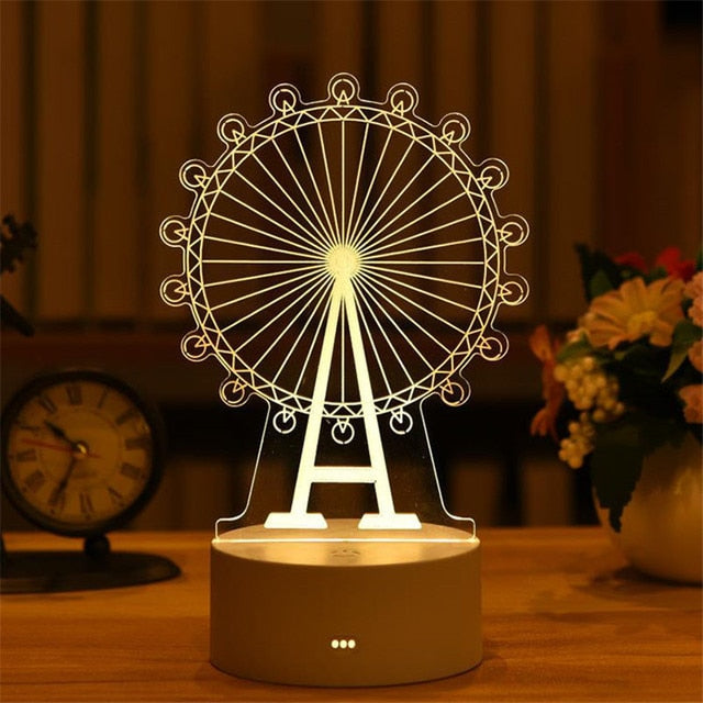 3D Led nachtlamp / decoratielicht