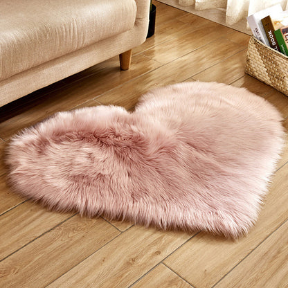 Heart Shape Fluffy Rug