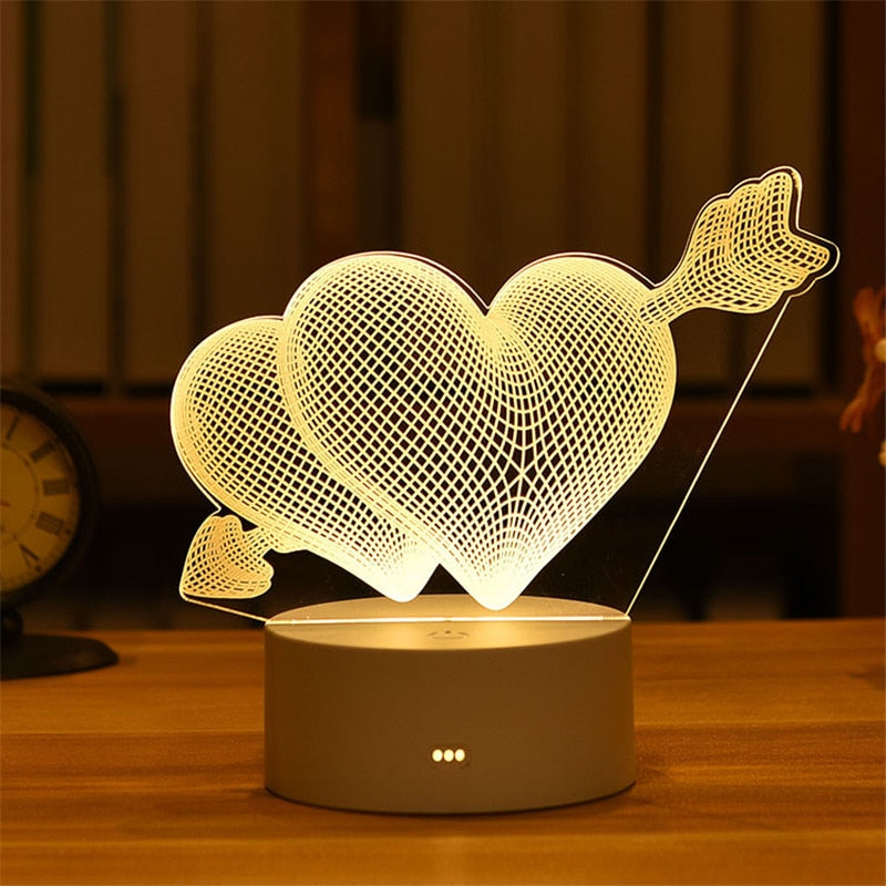 3D Led nachtlamp / decoratielicht