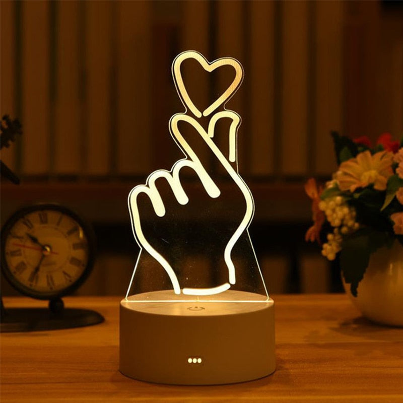 3D Led nachtlamp / decoratielicht