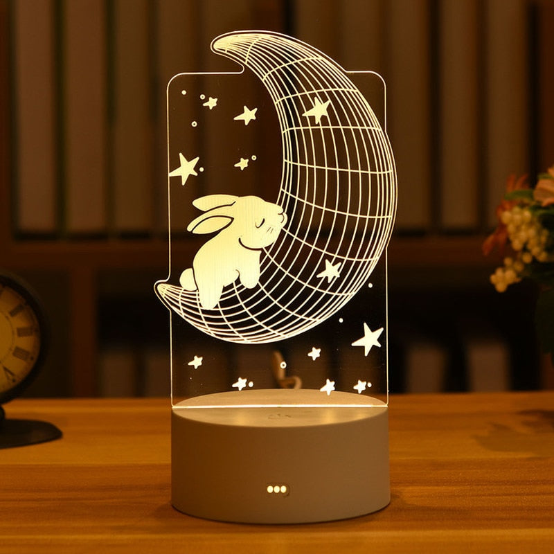 Kids 3D LED Creative Nachtlamp