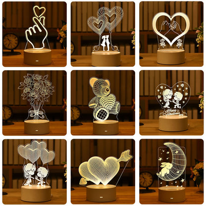 3D Led nachtlamp / decoratielicht